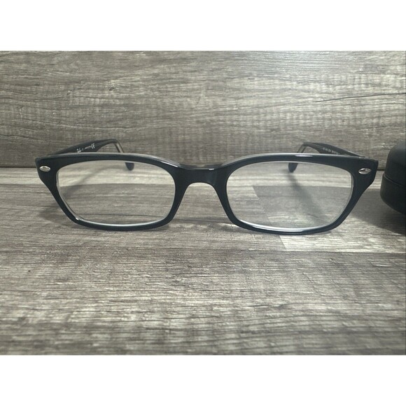 Ray Ban RB 5150 2034 Rectangle Black Eyeglasses Frames 50-19-135 With Case - Picture 10 of 16